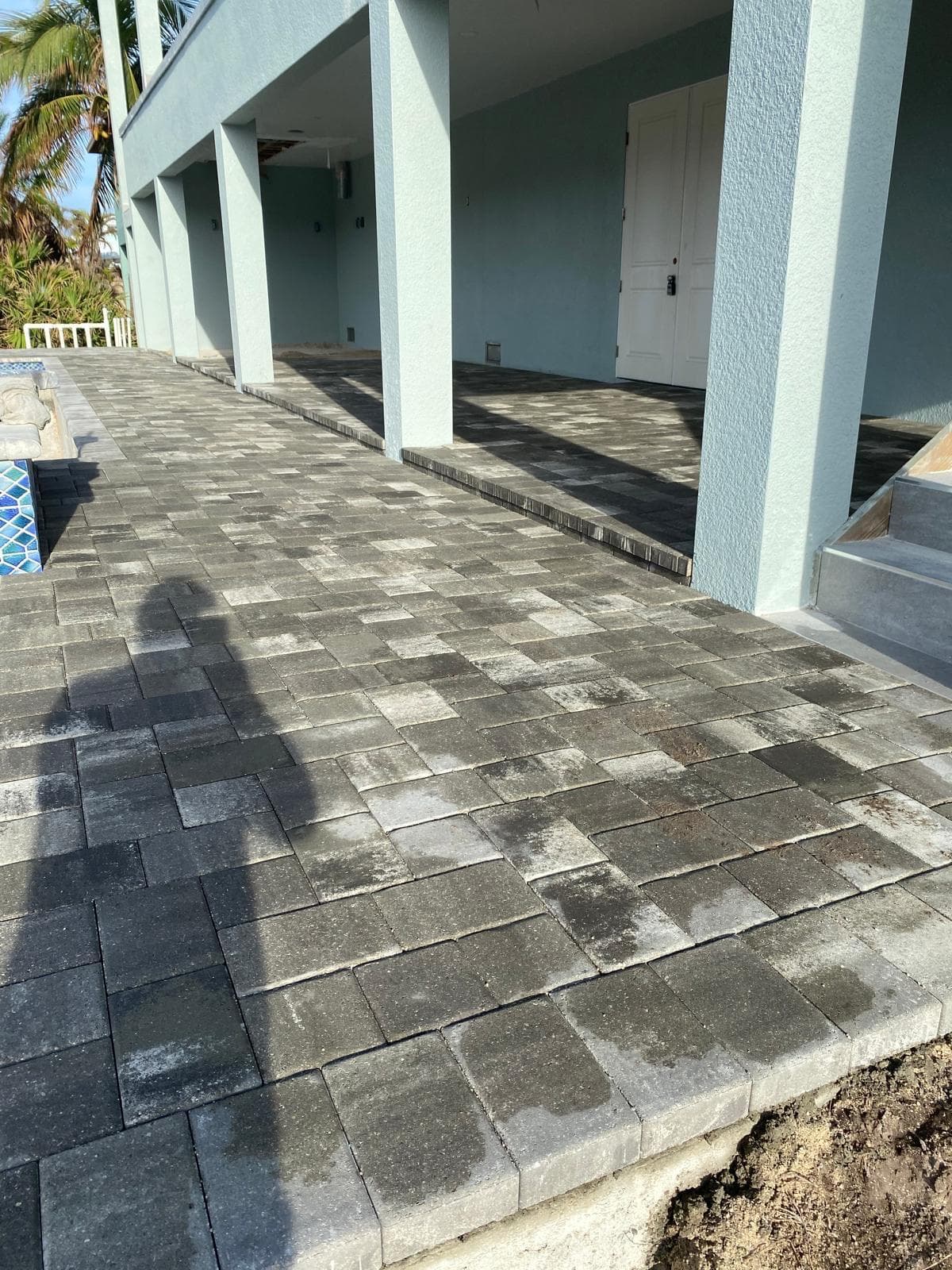 Paver patio outdoor living area