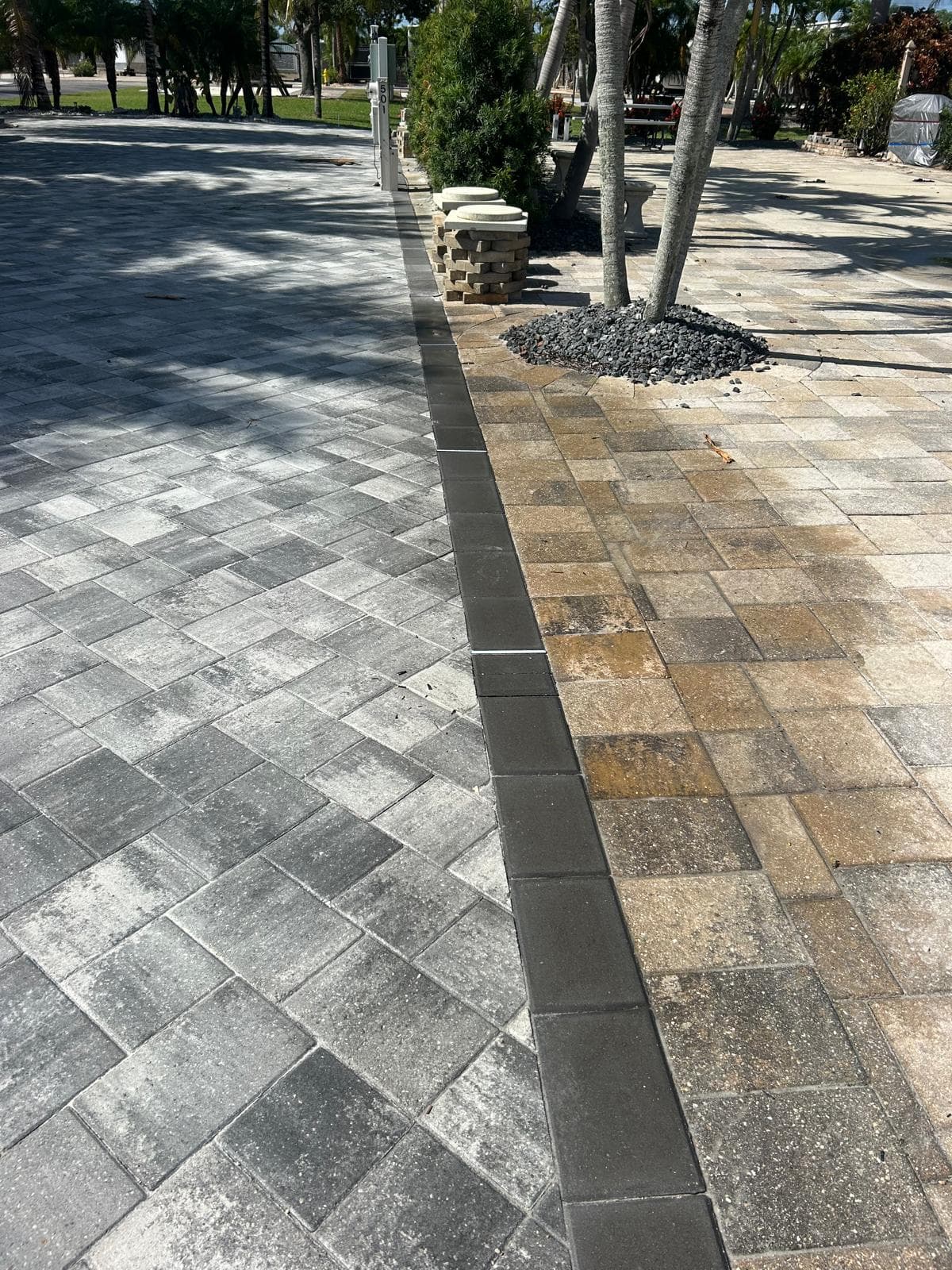 Completed outdoor hardscape