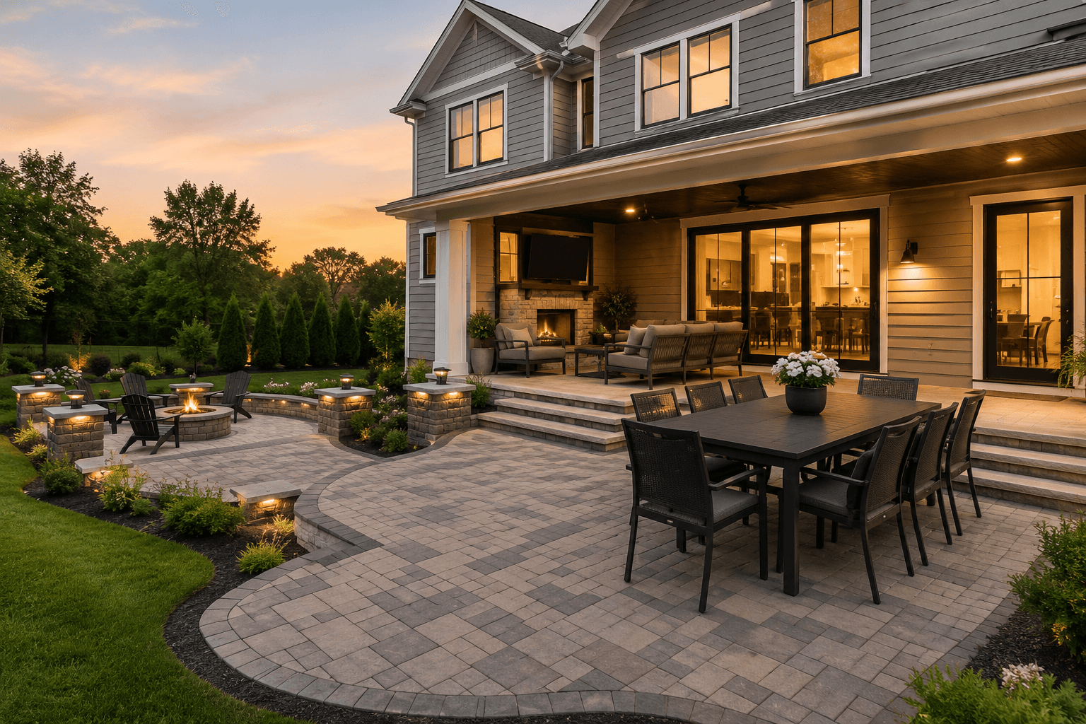 Custom paver patio and pool in West Boca Raton